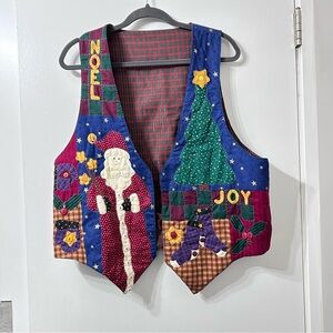 Handmade Christmas vest reversible for the celebrations for women or man
